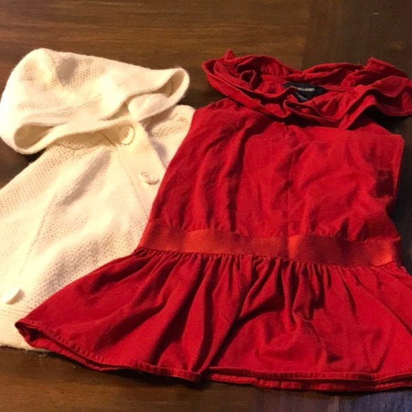 Ralph Lauren Dress & Guess Poncho Sweater, size 4 - Picture 1 of 4